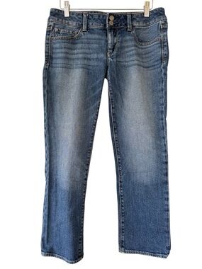 Vintage 2012 America Eagle Blue Jeans. “Artist” Cropped Fit. Stretch Denim.